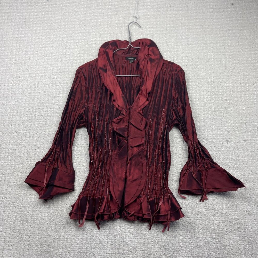 Y2k Piano Victorian Style Ruffle Gothic Vamp Grunge Witchy Wom M Romantic Wine